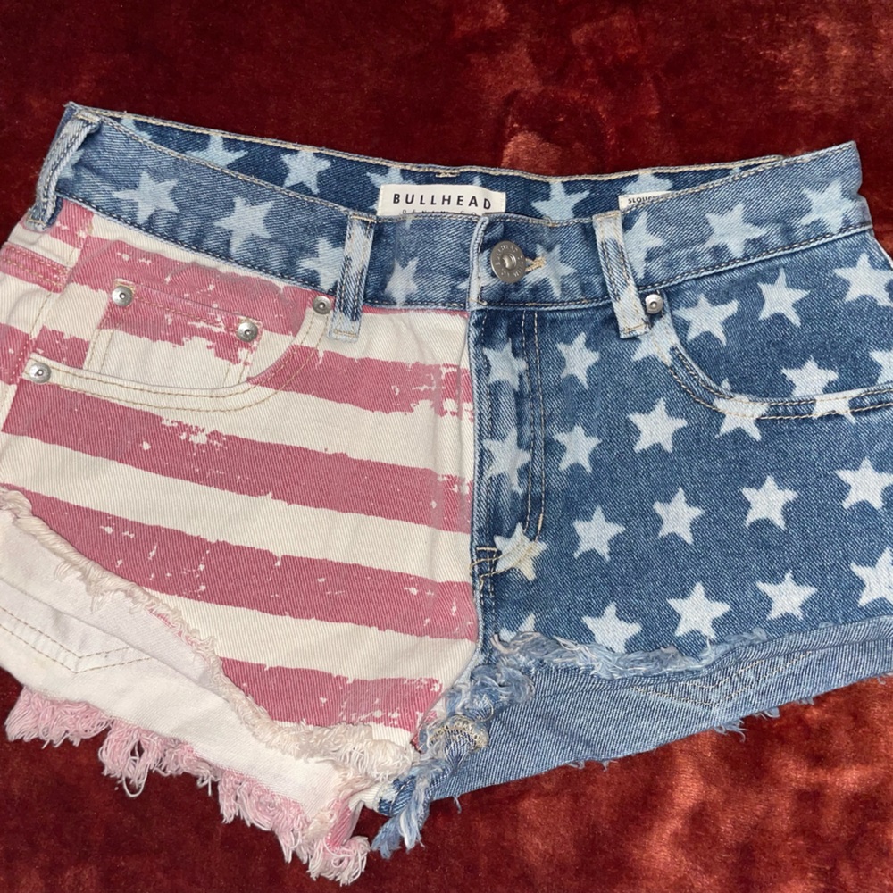 Pacsun July 4th inspired jean shorts